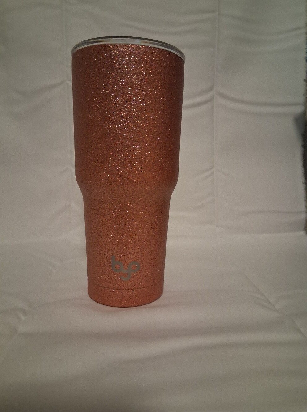 BYO by Built 30 Ounce Double Walled Stainless Steel Tumbler Rose Gold Glitter